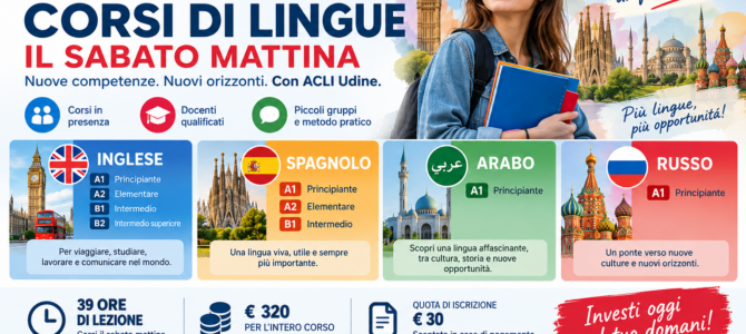 Corsi di lingue a Udine – Sabato mattina